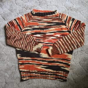 Vintage Spacedye Handknit Handmade Sweater
